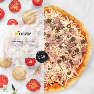 pizza de pernil dolç i olives Onyar