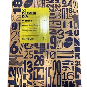 vi de cada dia blanc bag in box 3 litres L'Olivera