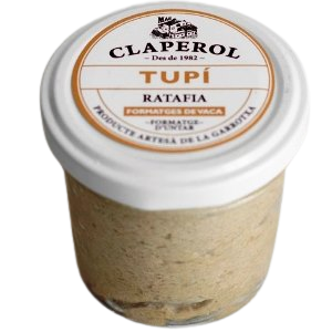 formatge d'untar de vaca llet crua tupí amb ratafia 2 x 128 g Mas Claperol