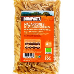 macarrons d'espelta blanca 500 g Bonapasta