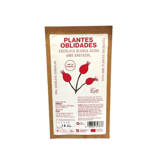 xocolata blanca àcida amb gratacul 85 g Plantes Oblidades