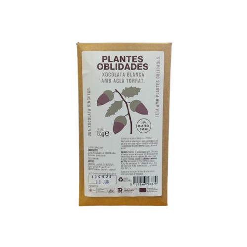 xocolata blanca amb aglà torrat 85 g Plantes Oblidades