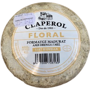 formatge curat d'ovella amb orenga i mel Floral 350 g Claperol