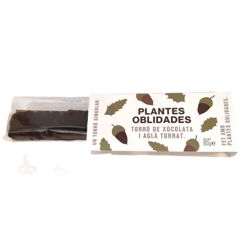 Torró de xocolata i aglà torrat 80 g Plantes Oblidades