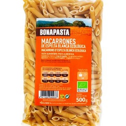 [2182] macarrons d'espelta blanca 500 g Bonapasta