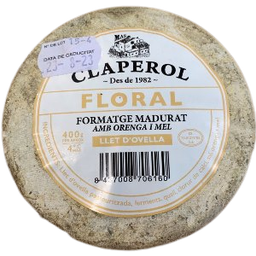 [1282] formatge curat d'ovella amb orenga i mel Floral 350 g Claperol